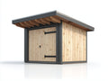 Casetta da giardino - Legno - 258x228x236 cm - Legno naturale-Grigio antracite - Moderno