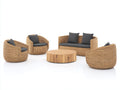 Divani da esterno-Rattan sintetico-legno-tessuto-185x82x76 cm-Naturale-Antracite-Stile organico