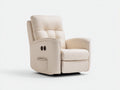 Poltrona reclinabile - similpelle - 89x86x102 cm - crema - stile moderno