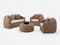 Divani da esterno-Rattan sintetico-tessuto-172x88x82 cm-Naturale-Beige-Stile organico contemporaneo