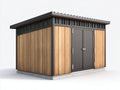 Casetta da giardino - Legno - 312x238x228 cm - Legno naturale-Antracite - Contemporaneo