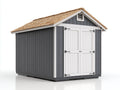 Casetta da giardino - Legno - 302x226x254 cm - Grigio-Bianco-Marrone - Classico