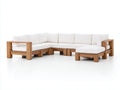 Divani da esterno-Legno-tessuto-320x250x78 cm-Legno naturale-Bianco-Stile contemporaneo