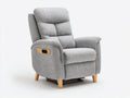 Poltrona reclinabile - tessuto - 91x88x107 cm - grigio chiaro - stile nordico