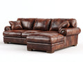 Divano angolare-pelle-296x194x92 cm-marrone-lusso tradizionale