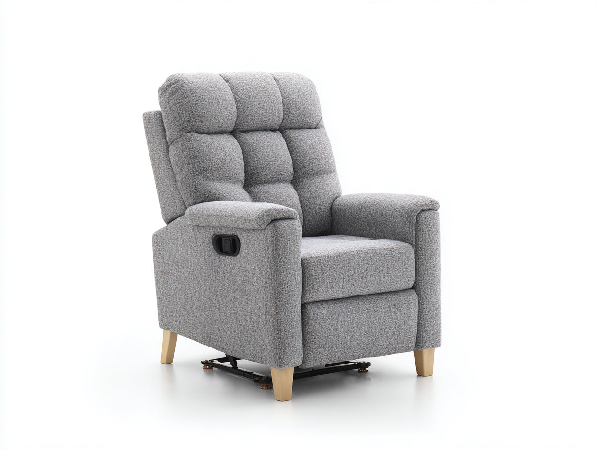 Poltrona reclinabile - tessuto - 88x87x105 cm - grigio - stile contemporaneo