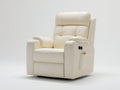 Poltrona reclinabile - similpelle - 94x90x108 cm - crema - stile contemporaneo